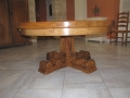 65 Table ronde en vieux bois de chêne